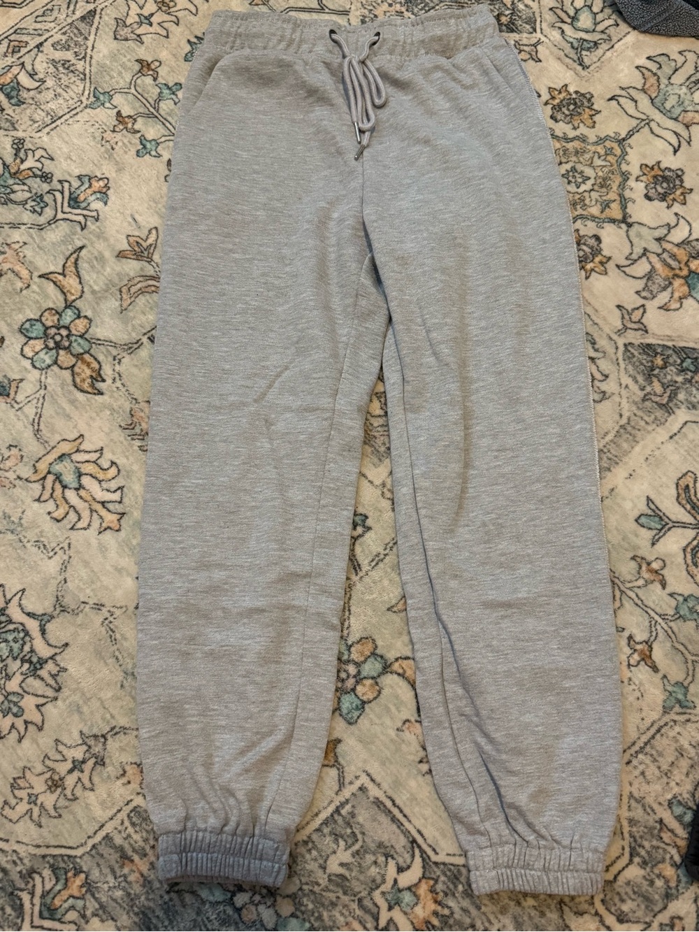 Women's Light Gray Drawstring Jogger Sweatpants